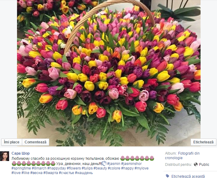 Surpriză de 8 martie pentru Jasmin de la soțul său