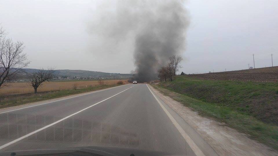 Incendiu de vegetație în raionul Sângerei