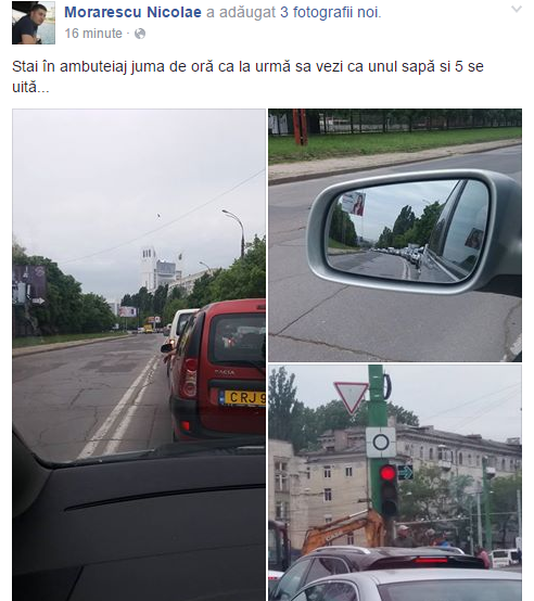 Trafic dat peste cap în capitală. Internauții supărați rău pe Chirtoacă