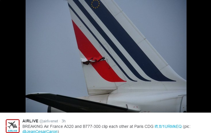 Două avioane s-au ciocnit pe aeroportul Roissy-Charles de Gaulle