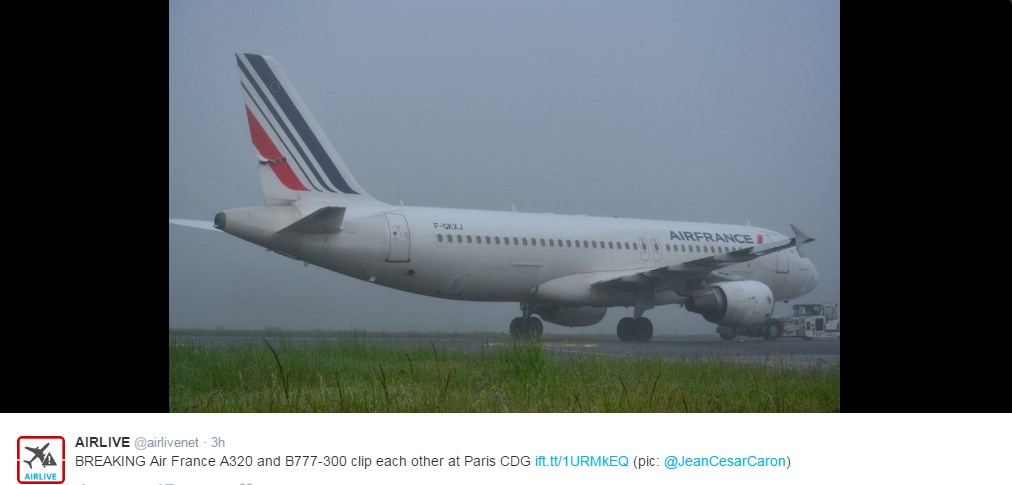 Două avioane s-au ciocnit pe aeroportul Roissy-Charles de Gaulle