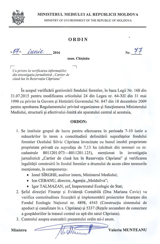 Ministrul Mediului oferă detalii despre complexul de vile ce se construiește la Căpriana