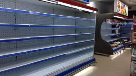 Rafturi goale în magazinele din regiunea transnistreană
