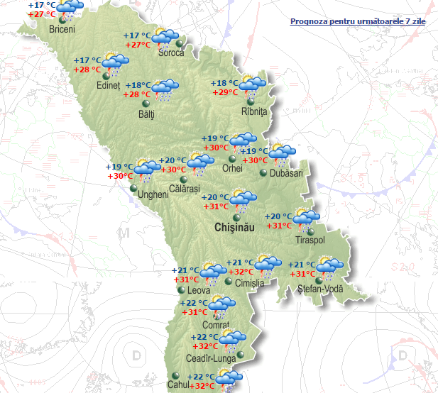 Meteorologii anunță ploi cu descărcări electrice în toată țara