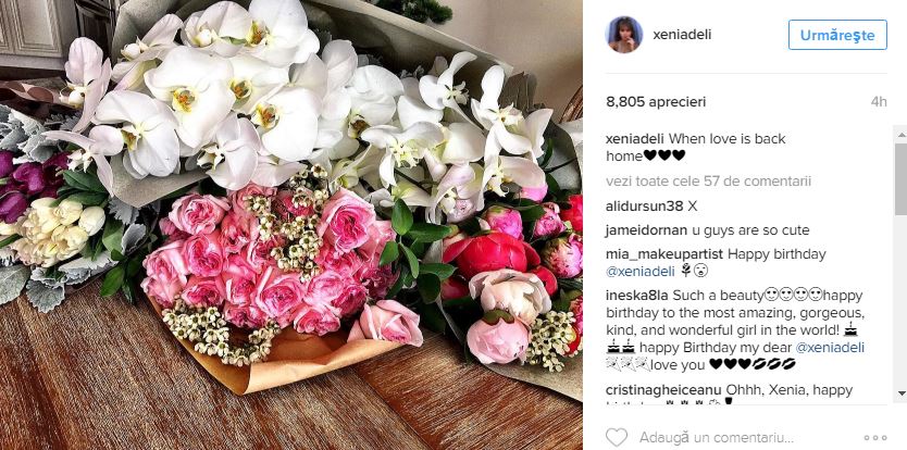 Xenia Deli împlinește 27 de ani. Cum a fost suprinsă de dimineață