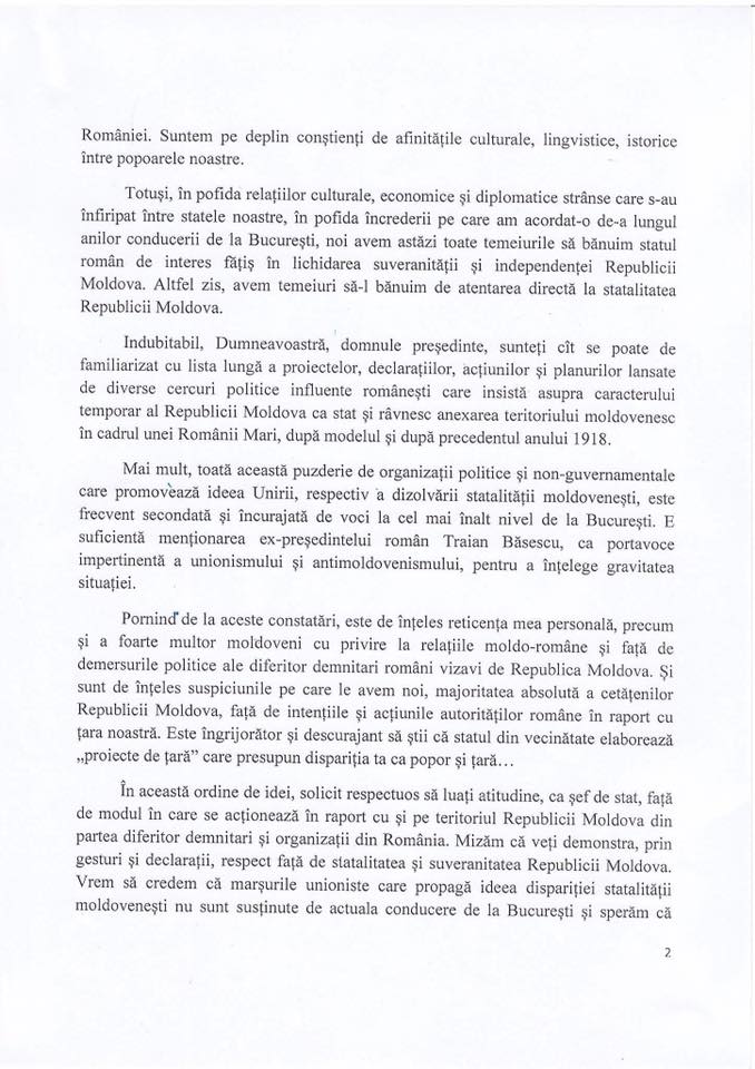 Dodon îi răspunde lui Iohannis: Sper că în relația dintre președinți e de bonton să se răspundă la scrisori