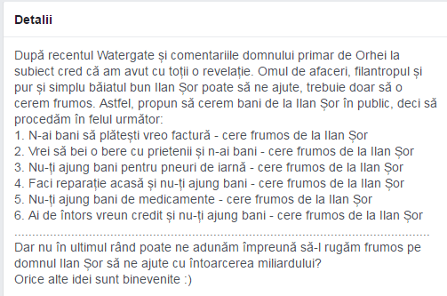Internauții fac haz de necaz: Hai să cerem ajutor de la domnul Ilan Șor