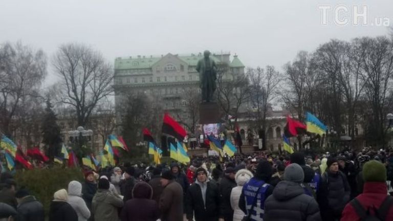 Marș la Kiev: Susținătorii lui Saakașvili se adună în centrul Capitalei