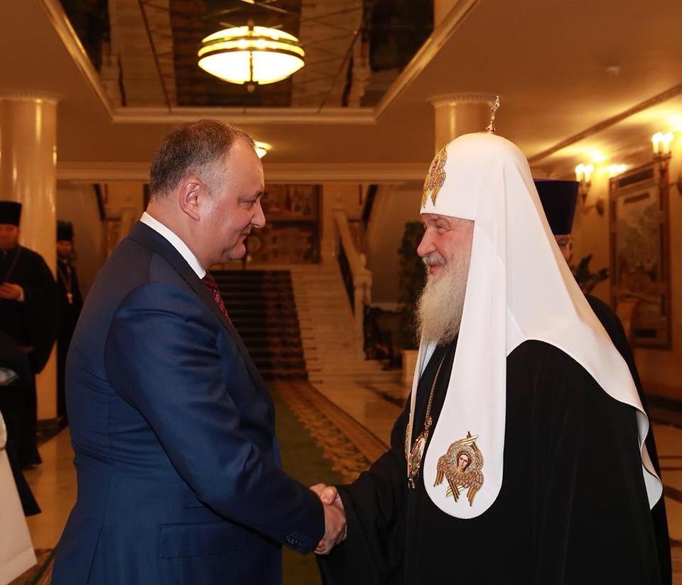 Dodon a avut o întrevedere în Rusia cu Patriarhul Kiril. Subiectul discutat