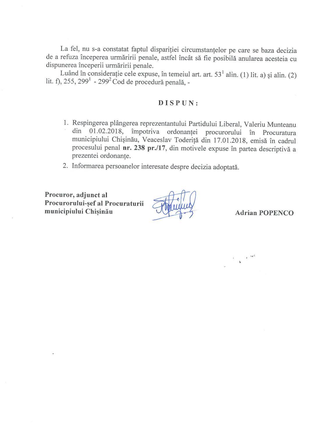 Procuratura nu va iniţia cauză penală pe numele lui Grozavu, Codreanu şi Radu
