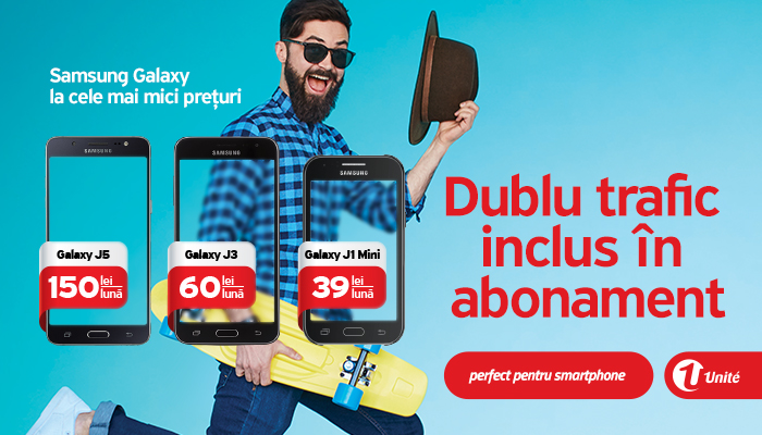 Alege abonamentele Unite şi bucură-te de dublu trafic Internet mobil inclus Alege abonamentele Unite şi bucură-te de dublu trafic Internet mobil inclus