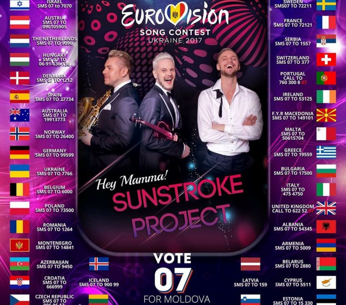 Trupa SunStroke Project pe locul II printre favoriți. Cetățenii aflați peste hotare, votați Nr. 7! Trupa SunStroke Project pe locul II printre favoriți. Cetățenii aflați peste hotare, votați Nr. 7!
