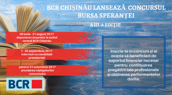 Bursa Speranței de la BCR Chișinău – EDIȚIA 2017 Bursa Speranței de la BCR Chișinău – EDIȚIA 2017
