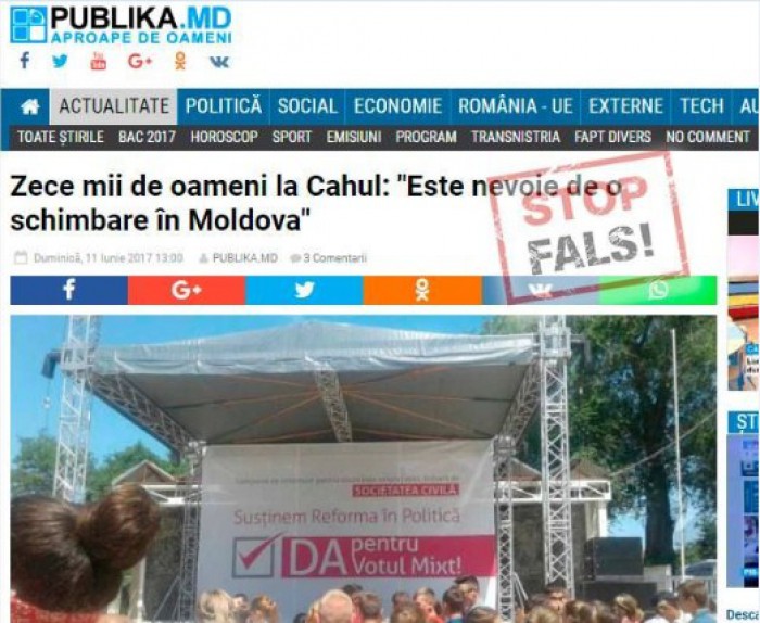 FALS: Peste zece mii de persoane au participat la mitingul din 11 iunie de la Cahul FALS: Peste zece mii de persoane au participat la mitingul din 11 iunie de la Cahul