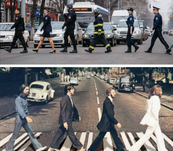 (foto) Ministerul Afacerilor Interne, într-o imagine spectaculoasă. Au imitat legendara trupă „The Beatles” (foto) Ministerul Afacerilor Interne, într-o imagine spectaculoasă. Au imitat legendara trupă „The Beatles”