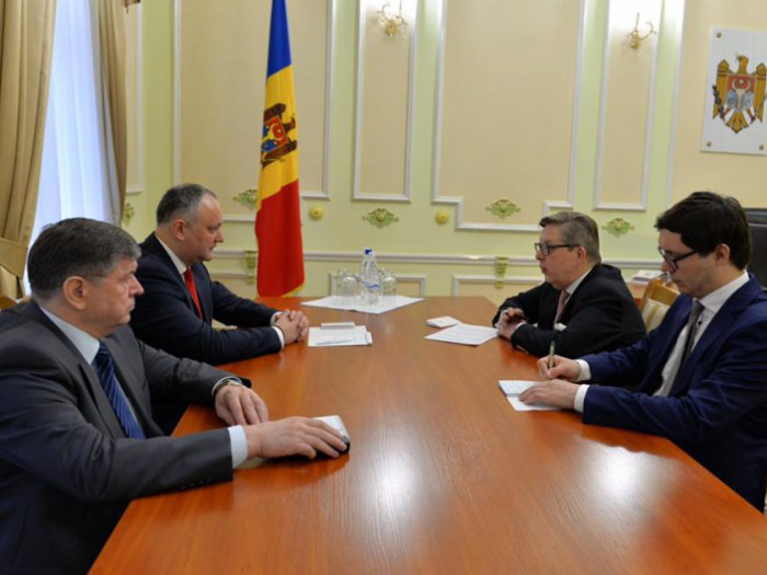 Igor Dodon s-a întâlnit cu Pirkka Tapiola. Au vorbit despre semnarea Memorandumului de colaborare Republica Moldova - Uniunea Euroasiatică Igor Dodon s-a întâlnit cu Pirkka Tapiola. Au vorbit despre semnarea Memorandumului de colaborare Republica Moldova - Uniunea Euroasiatică