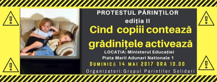Părinții vor protesta împotriva vacanțelor din grădinițe: Unde copiii contează, grădinițele activează! Părinții vor protesta împotriva vacanțelor din grădinițe: Unde copiii contează, grădinițele activează!