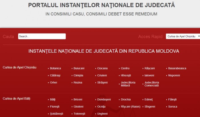 Toate instanțele de judecată, pe un singur portal Toate instanțele de judecată, pe un singur portal