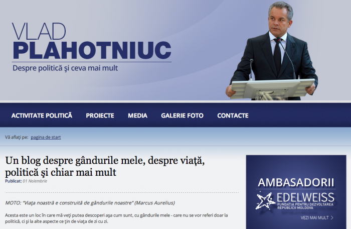 Vlad Plahotniuc a devenit blogger Vlad Plahotniuc a devenit blogger