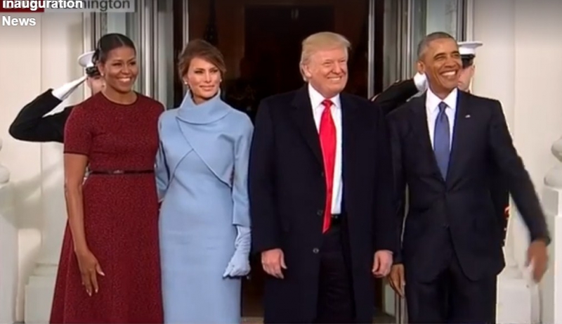 Ce ținute poartă la ceremonia de învestire Melania Trump și Michelle Obama
