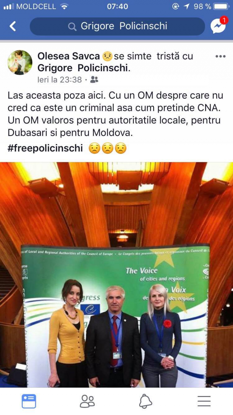 Reacţii după reţinerea preşedintelui raionului Dubăsari