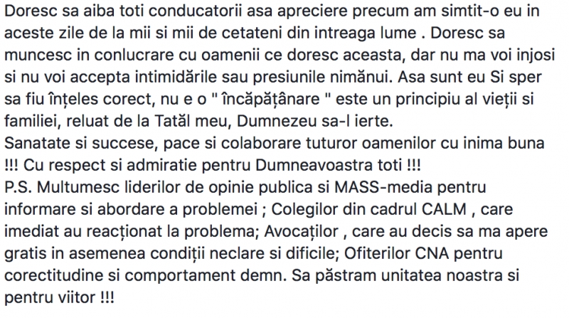 Grigore Policinschi, despre arestul său: Acuzațiile de fraude și prejudicii aduse mie nu pot fi acceptate