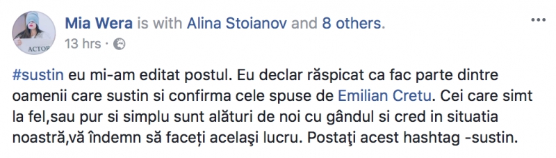 Încă două foste actrițe de la Teatrul „Eugene Ionesco” confirmă declarațiile lui Emilian Crețu